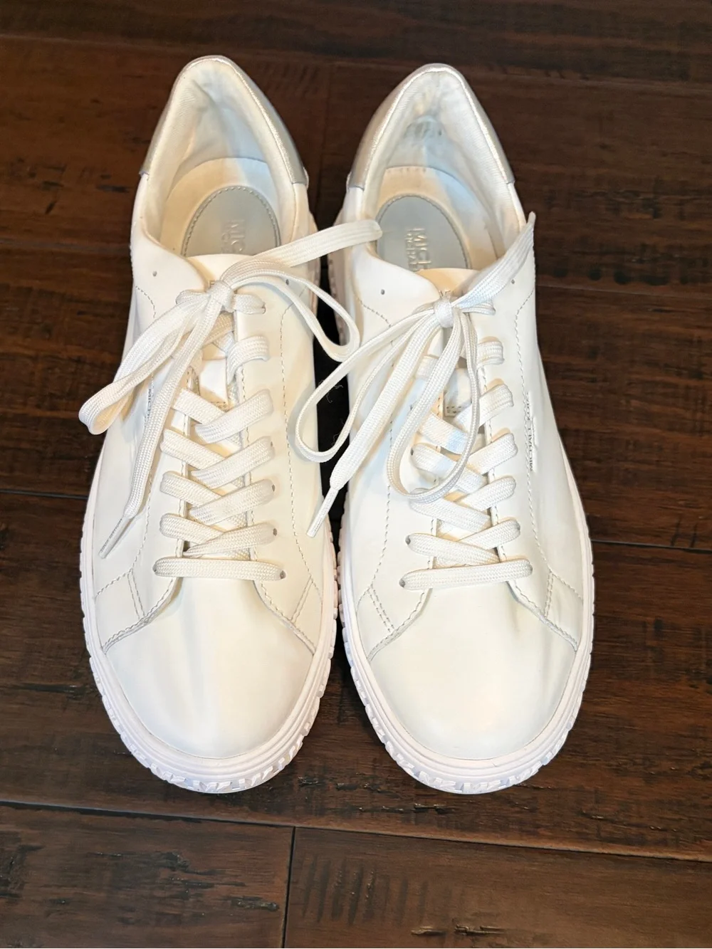 Michael Kors White Leather Low-Top Sneakers Classic casual elevated luxury cool